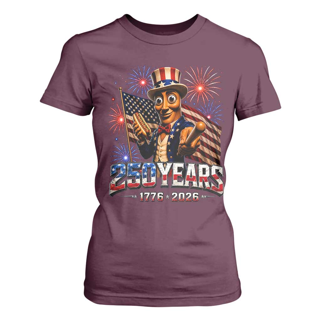 USA 250th Anniversary Tung Tung Sahur T Shirt For Women Funny American Anniversary Celebration