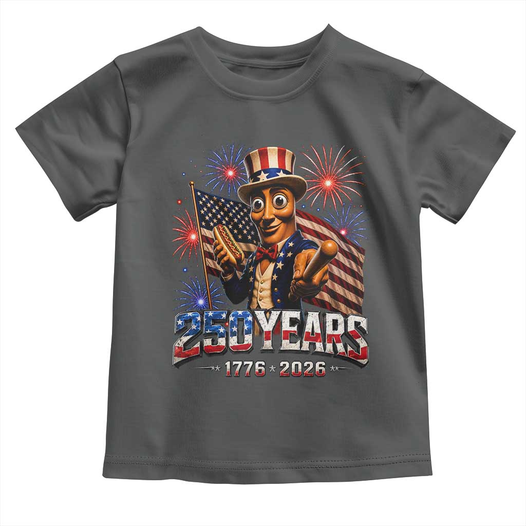 USA 250th Anniversary Tung Tung Sahur Toddler T Shirt Funny American Anniversary Celebration