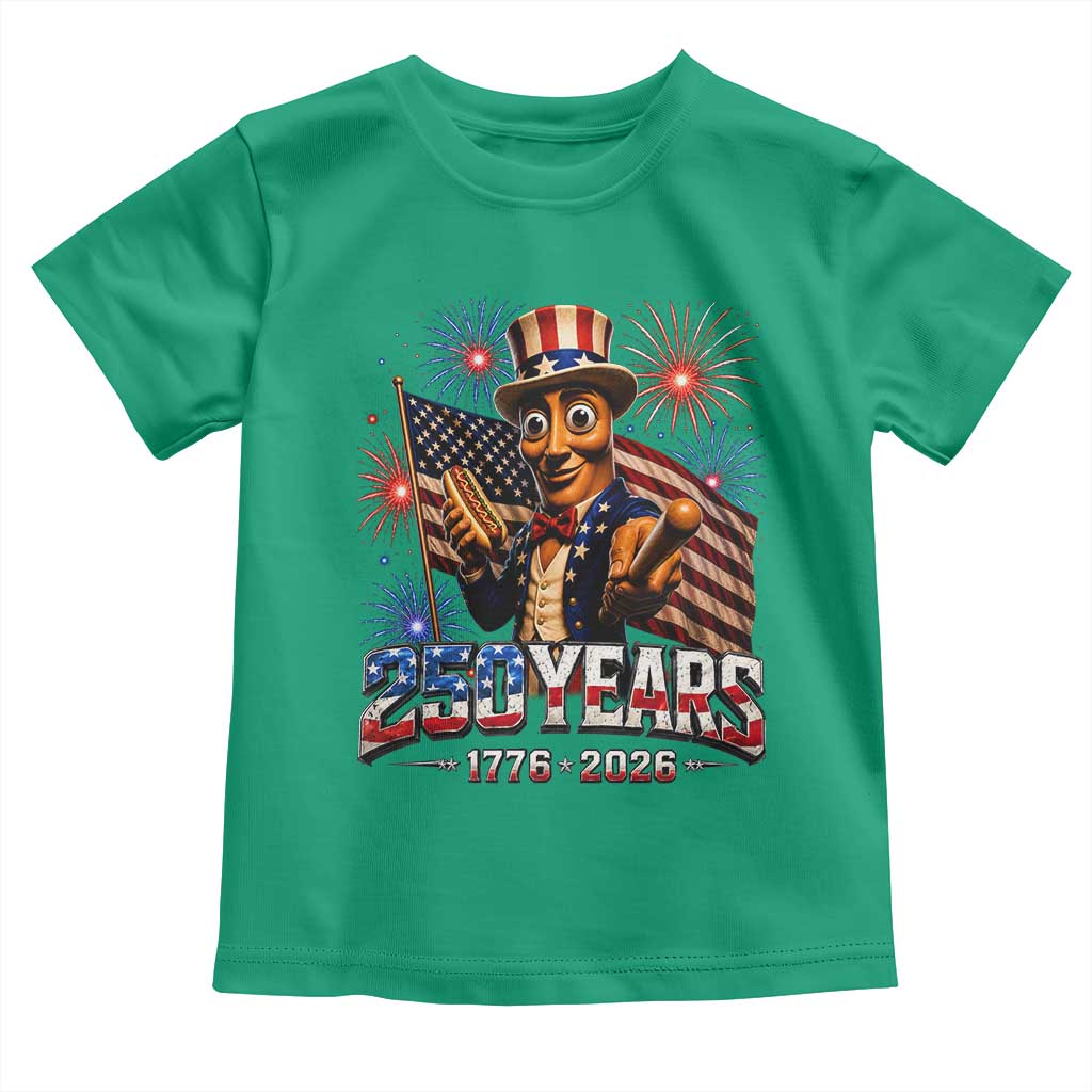USA 250th Anniversary Tung Tung Sahur Toddler T Shirt Funny American Anniversary Celebration