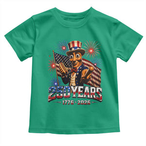 USA 250th Anniversary Tung Tung Sahur Toddler T Shirt Funny American Anniversary Celebration