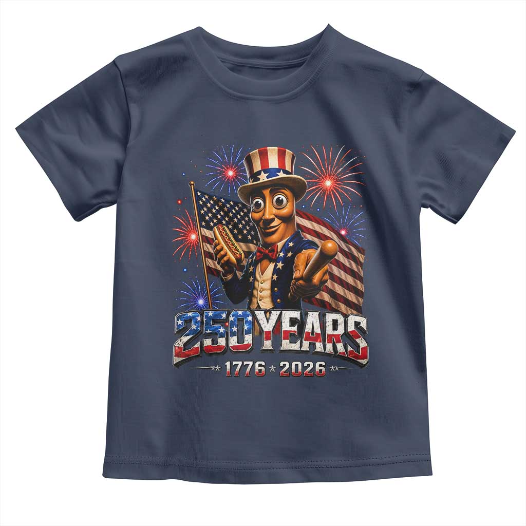USA 250th Anniversary Tung Tung Sahur Toddler T Shirt Funny American Anniversary Celebration