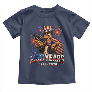 USA 250th Anniversary Tung Tung Sahur Toddler T Shirt Funny American Anniversary Celebration