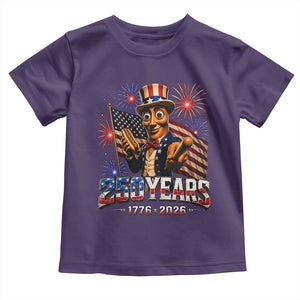 USA 250th Anniversary Tung Tung Sahur Toddler T Shirt Funny American Anniversary Celebration