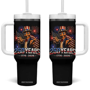 USA 250th Anniversary Tung Tung Sahur Tumbler With Handle Funny American Anniversary Celebration