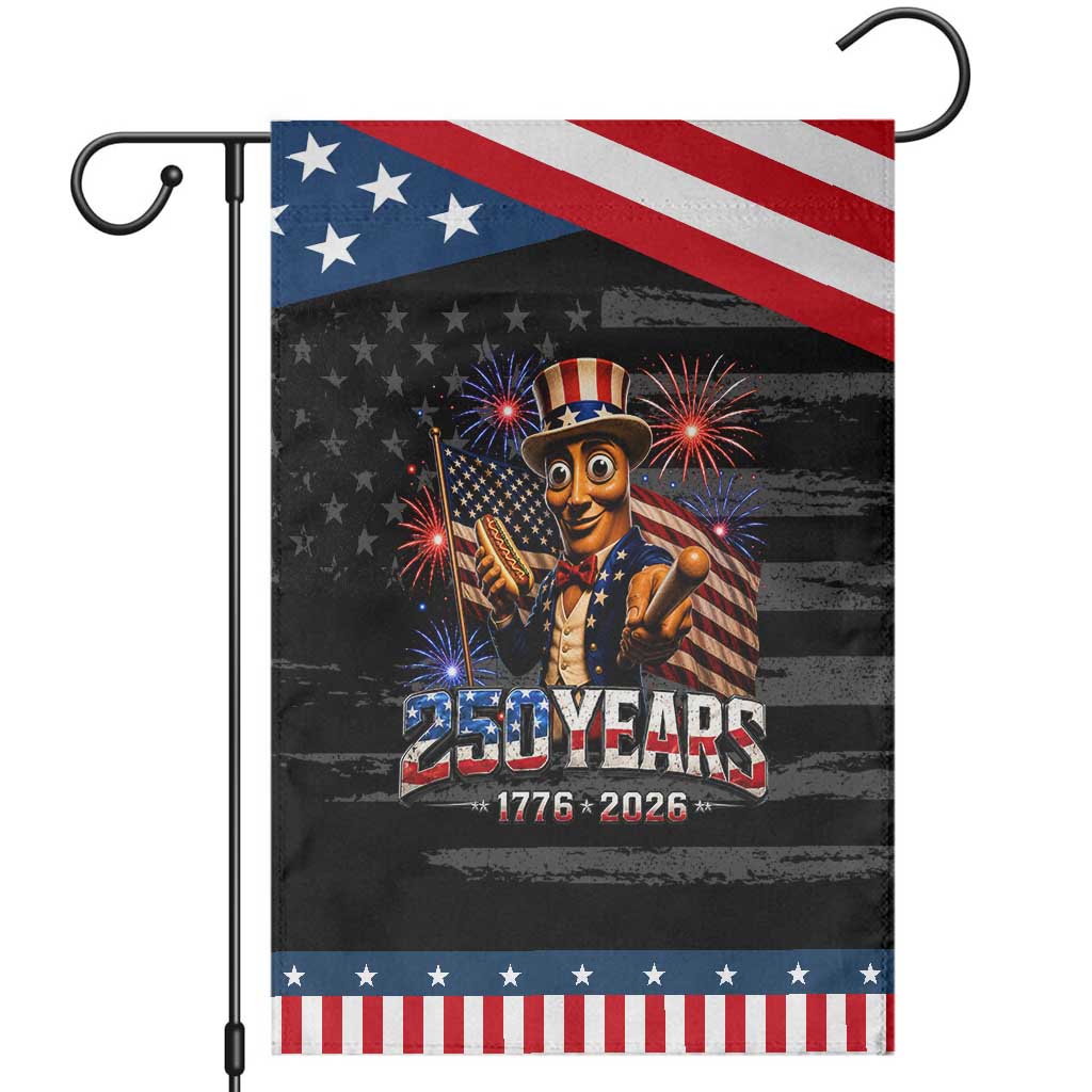 USA 250th Anniversary Tung Tung Sahur Patriotic Garden Flag Funny American Anniversary Celebration TS12 Distressed Black Blue Print Your Wear