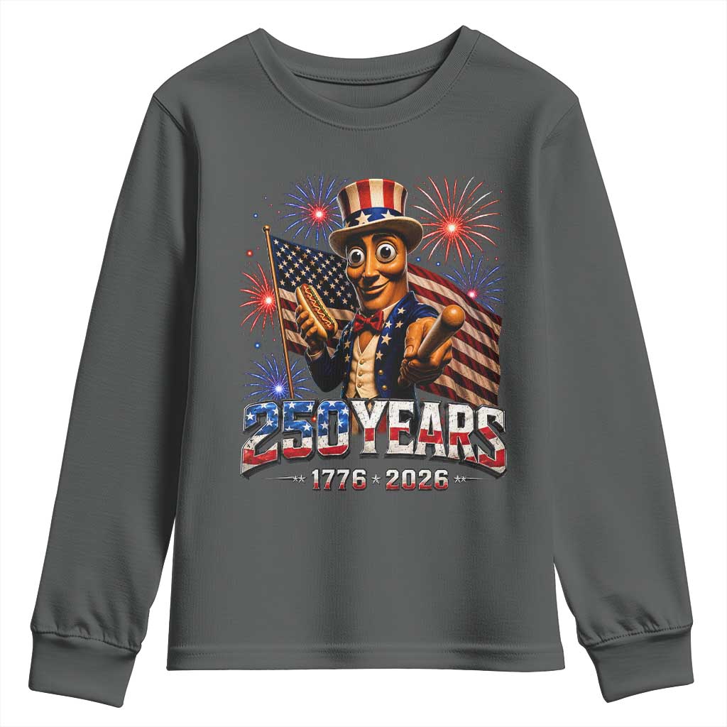 USA 250th Anniversary Tung Tung Sahur Youth Sweatshirt Funny American Anniversary Celebration