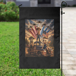 Patriotic Italian Brainrot Farmer Meme Garden Flag Funny USA Freedom Jet Fighter Graphic