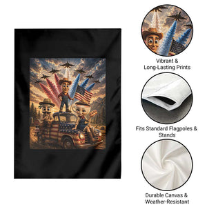 Patriotic Italian Brainrot Farmer Meme Garden Flag Funny USA Freedom Jet Fighter Graphic
