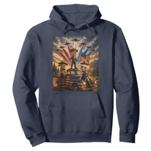 Patriotic Italian Brainrot Farmer Meme Hoodie Funny USA Freedom Jet Fighter Graphic