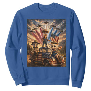 Patriotic Italian Brainrot Farmer Meme Sweatshirt Funny USA Freedom Jet Fighter Graphic