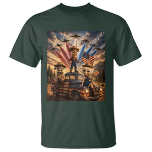 Patriotic Italian Brainrot Farmer Meme T Shirt Funny USA Freedom Jet Fighter Graphic