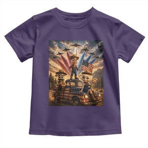 Patriotic Italian Brainrot Farmer Meme Toddler T Shirt Funny USA Freedom Jet Fighter Graphic