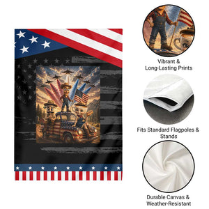 Italian Brainrot Farmer Meme Patriotic Garden Flag Funny USA Freedom Jet Fighter Graphic TS12 Print Your Wear