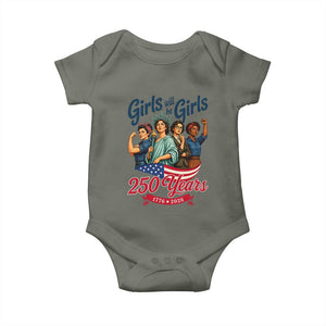 USA 250th Anniversary Feminist Baby Onesie Girls Will Be Girls