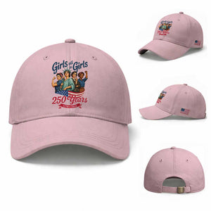USA 250th Anniversary Feminist Baseball Cap Girls Will Be Girls