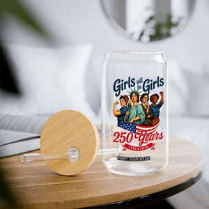 USA 250th Anniversary Feminist Glass Can Girls Will Be Girls