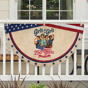 USA 250th Anniversary Feminist Patriotic Fan Flag Girls Will Be Girls