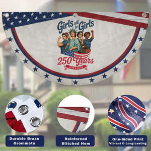 USA 250th Anniversary Feminist Patriotic Fan Flag Girls Will Be Girls