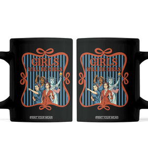 Red White Blue Feminist Pride Coffee Mug Girls Will Be Girls