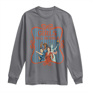Red White Blue Feminist Pride Long Sleeve Shirt Girls Will Be Girls