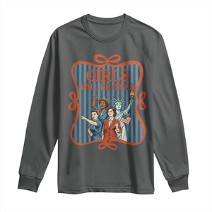 Red White Blue Feminist Pride Long Sleeve Shirt Girls Will Be Girls