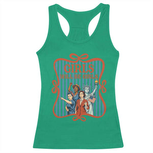 Red White Blue Feminist Pride Racerback Tank Top Girls Will Be Girls