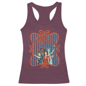 Red White Blue Feminist Pride Racerback Tank Top Girls Will Be Girls