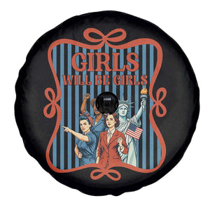 Red White Blue Feminist Pride Spare Tire Cover Girls Will Be Girls