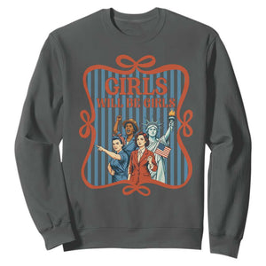Red White Blue Feminist Pride Sweatshirt Girls Will Be Girls