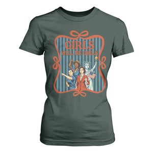 Red White Blue Feminist Pride T Shirt For Women Girls Will Be Girls