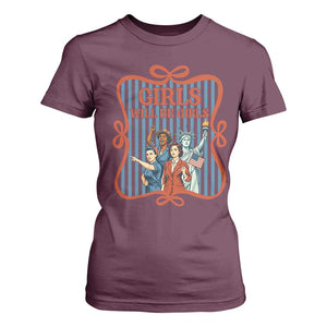 Red White Blue Feminist Pride T Shirt For Women Girls Will Be Girls