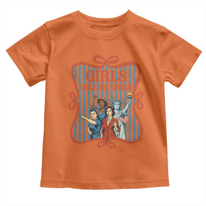 Red White Blue Feminist Pride Toddler T Shirt Girls Will Be Girls
