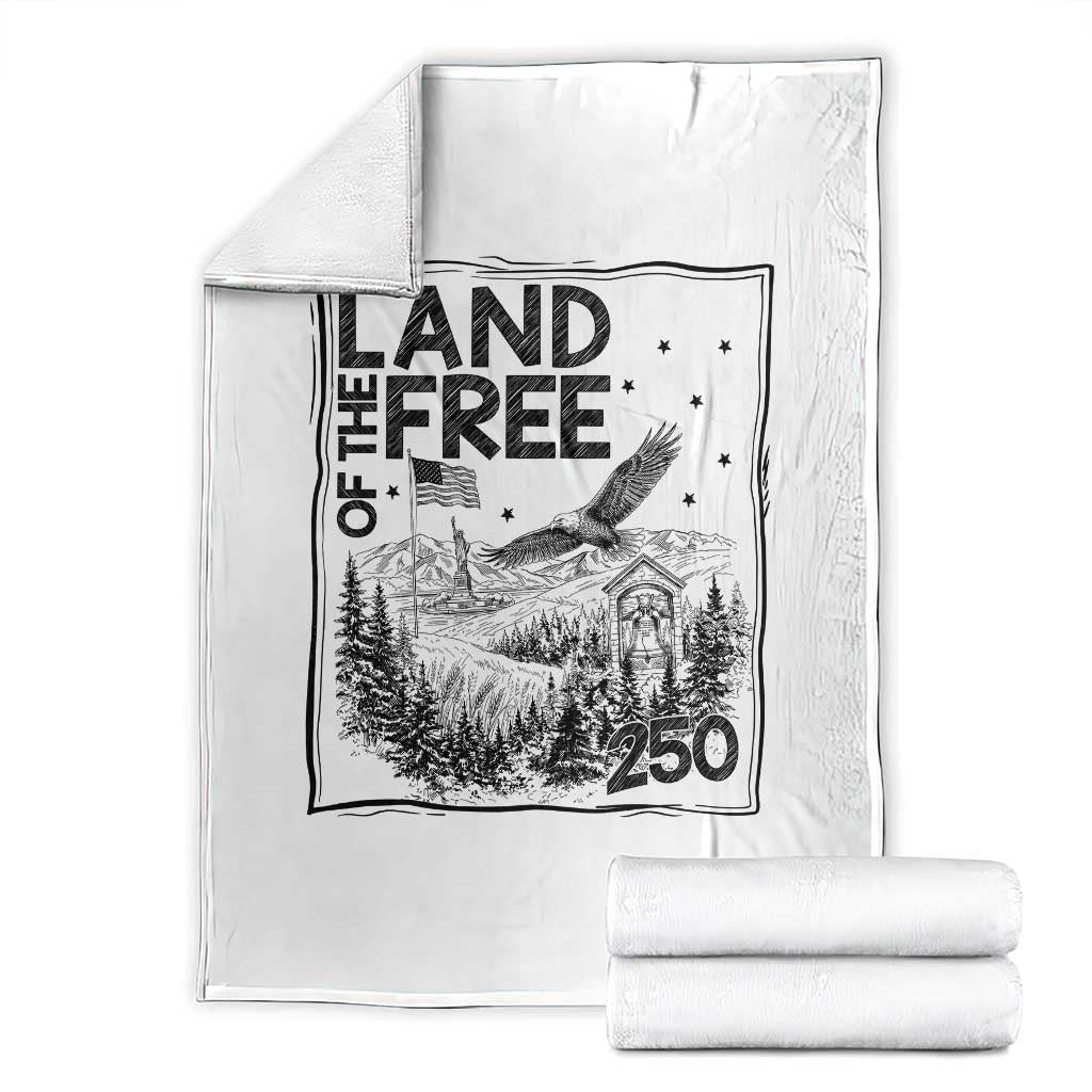 Vintage USA 250 Patriotic Pride Throw Blanket Land Of The Free