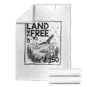 Vintage USA 250 Patriotic Pride Throw Blanket Land Of The Free