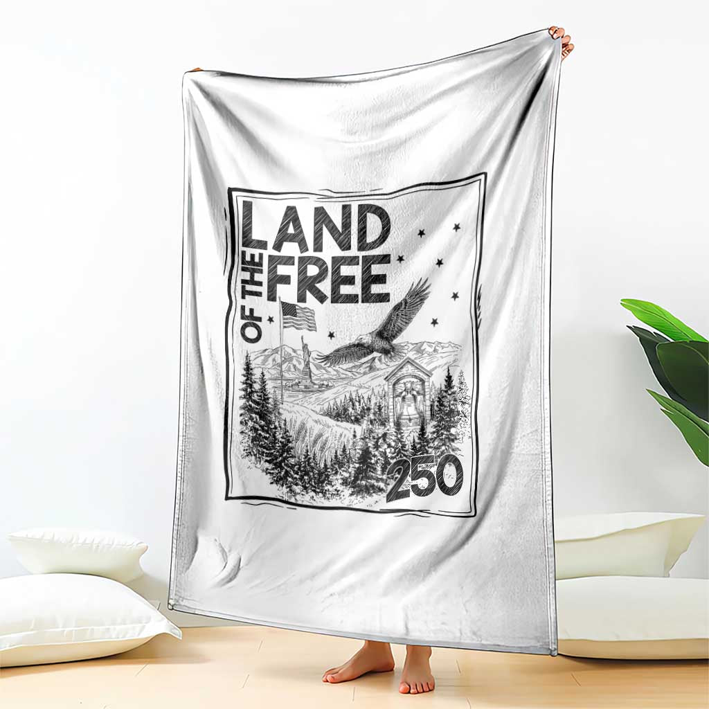 Vintage USA 250 Patriotic Pride Throw Blanket Land Of The Free