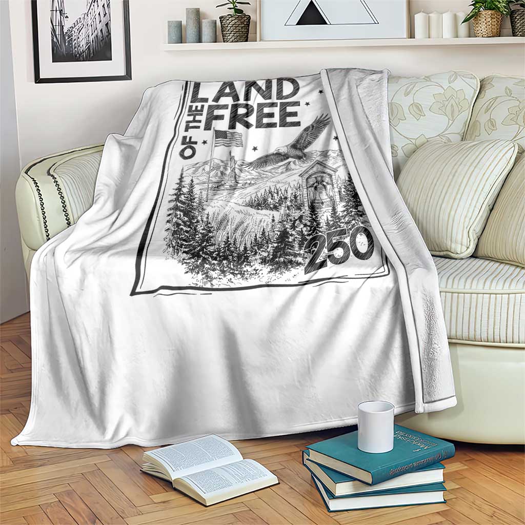 Vintage USA 250 Patriotic Pride Throw Blanket Land Of The Free
