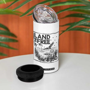 Vintage USA 250 Patriotic Pride 4 in 1 Can Cooler Tumbler Land Of The Free TS12 Print Your Wear