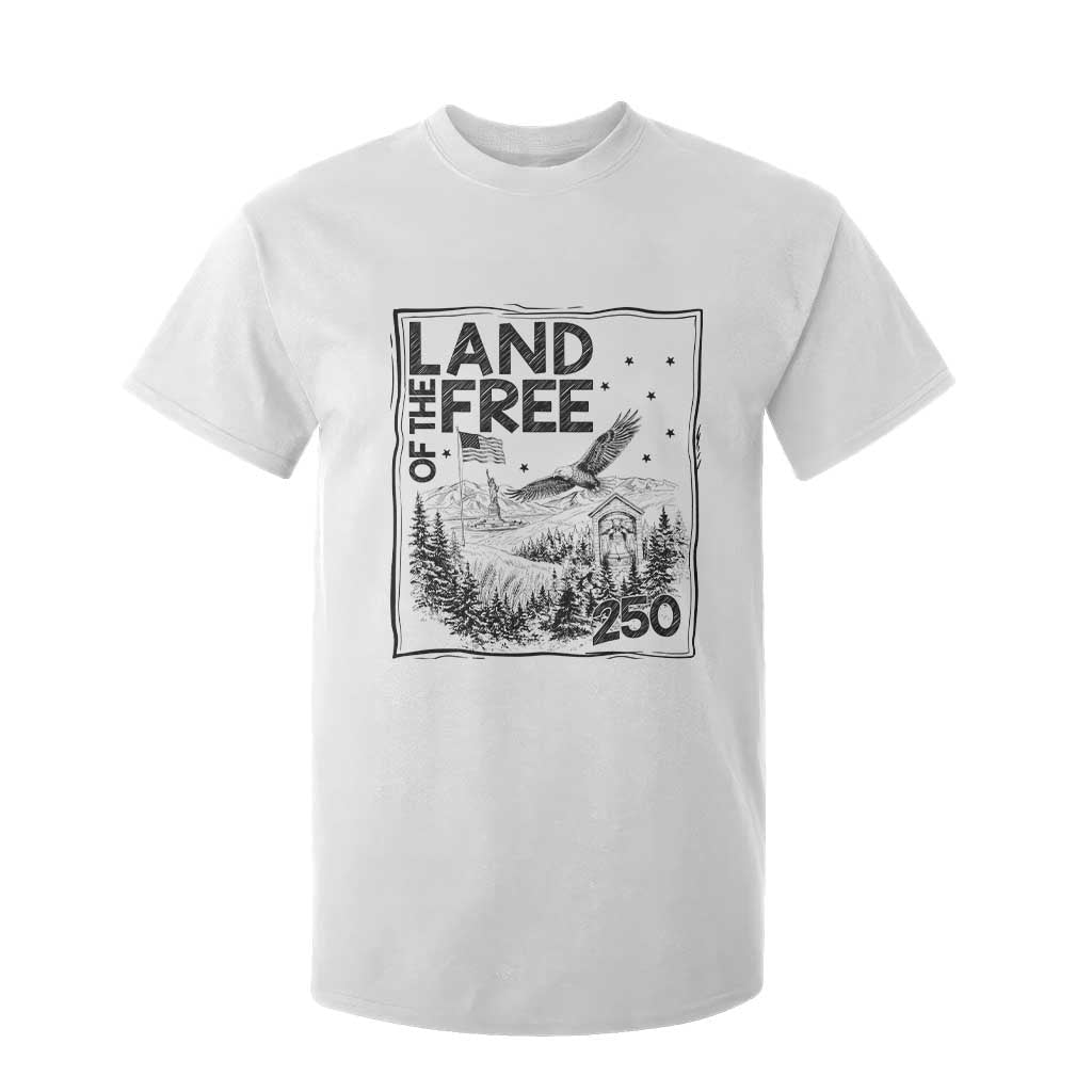 Vintage USA 250 Patriotic Pride T Shirt For Kid Land Of The Free TS12 White Print Your Wear
