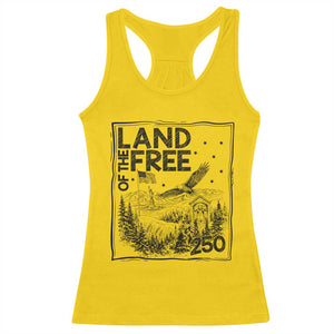 Vintage USA 250 Patriotic Pride Racerback Tank Top Land Of The Free