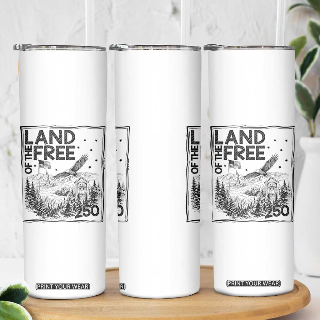 Vintage USA 250 Patriotic Pride Skinny Tumbler Land Of The Free