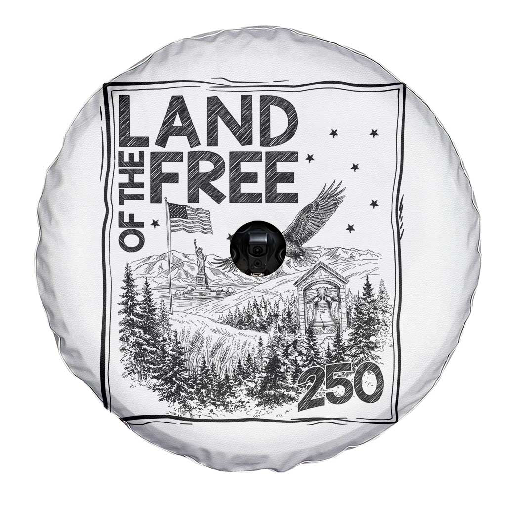 USA America 250 Patriotic Pride Spare Tire Cover Land Of The Free