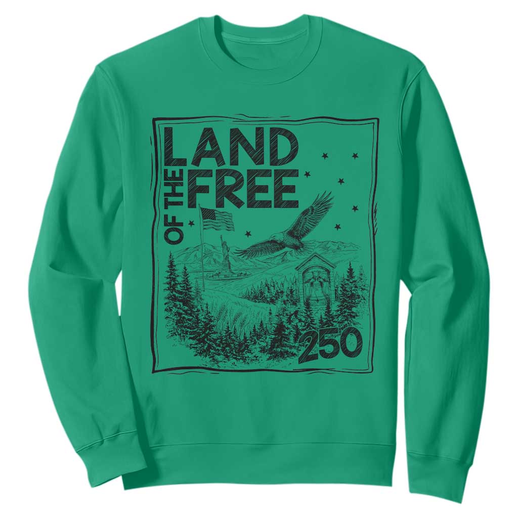 Vintage USA 250 Patriotic Pride Sweatshirt Land Of The Free