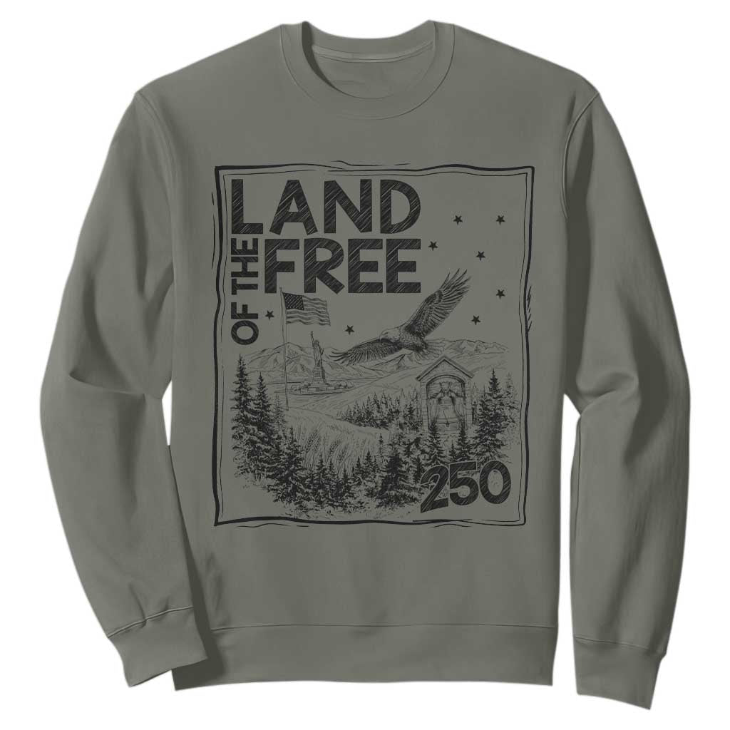 Vintage USA 250 Patriotic Pride Sweatshirt Land Of The Free