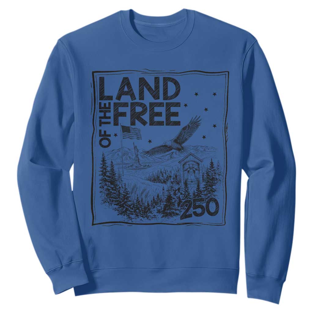Vintage USA 250 Patriotic Pride Sweatshirt Land Of The Free