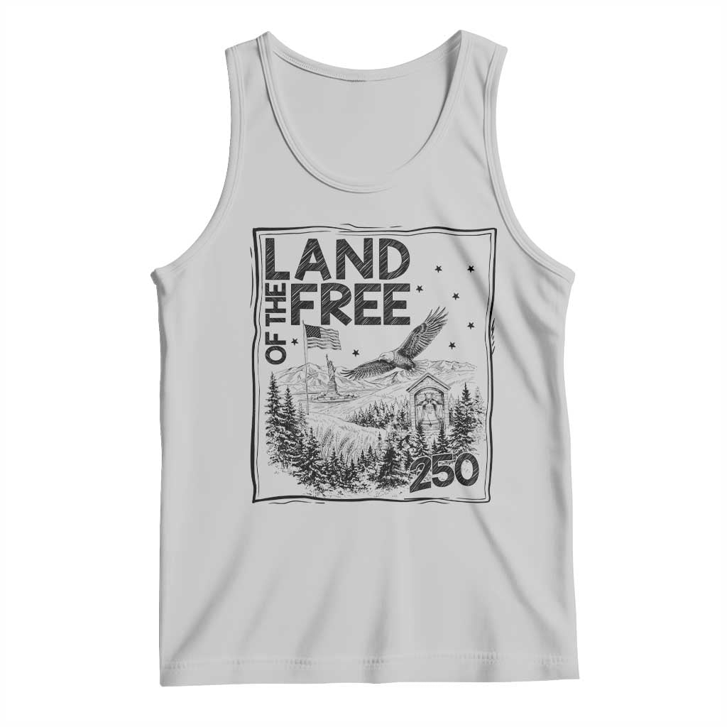 Vintage USA 250 Patriotic Pride Tank Top Land Of The Free