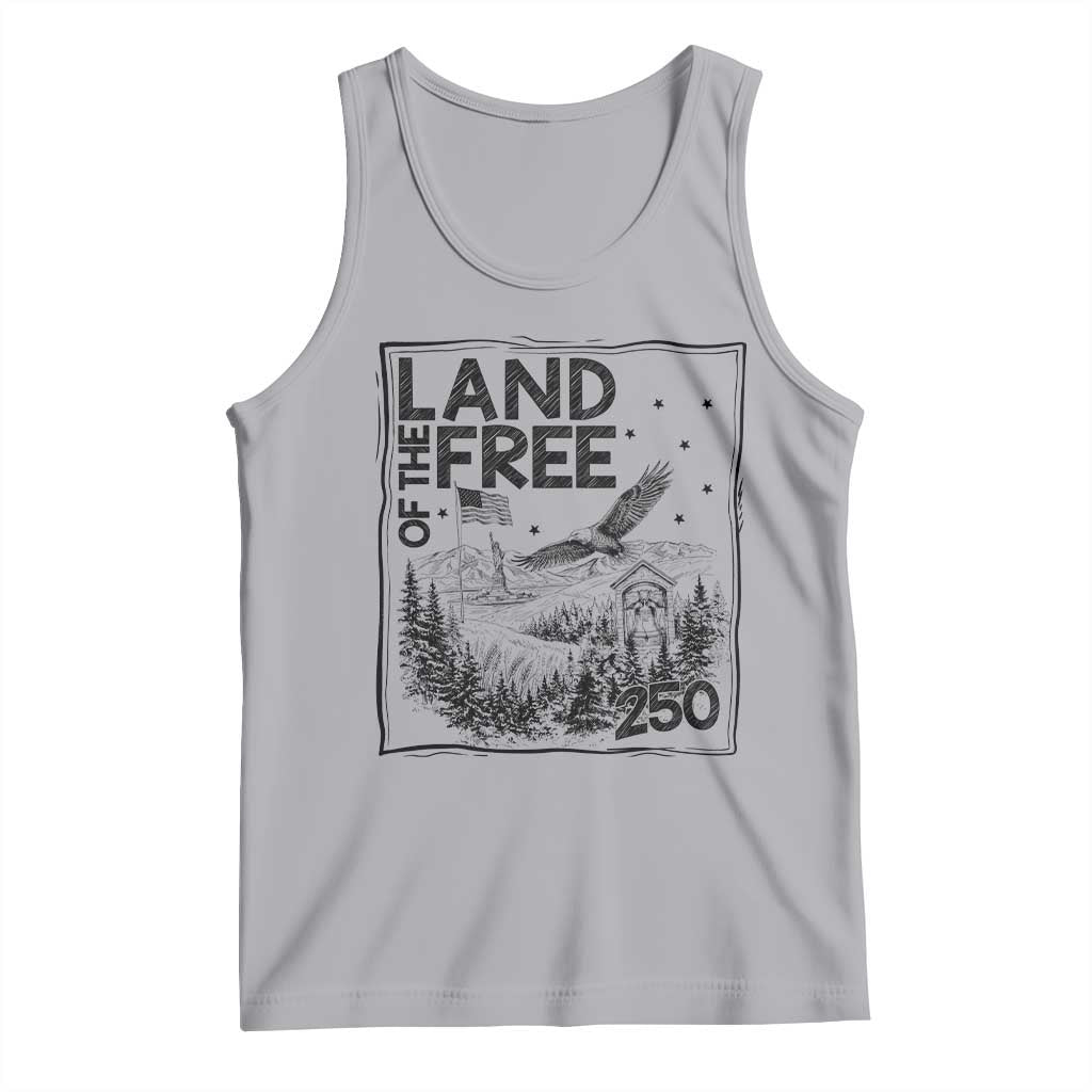 Vintage USA 250 Patriotic Pride Tank Top Land Of The Free