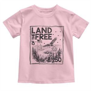 Vintage USA 250 Patriotic Pride Toddler T Shirt Land Of The Free