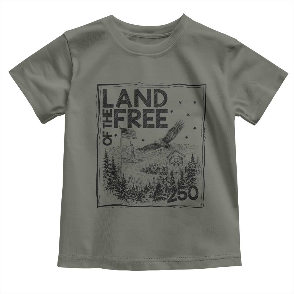 Vintage USA 250 Patriotic Pride Toddler T Shirt Land Of The Free