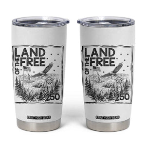 Vintage USA 250 Patriotic Pride Tumbler Cup Land Of The Free TS12 White Print Your Wear
