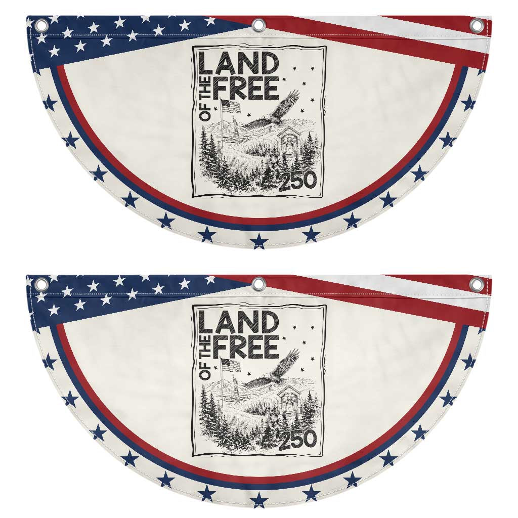 Vintage USA 250 Pride Patriotic Fan Flag Land Of The Free